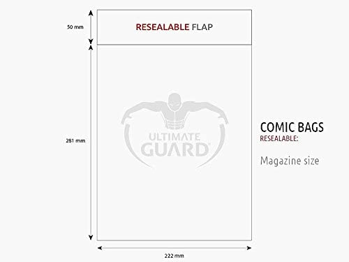 Ultimate Guard Comic Bags Resealable Magazine Size (100x) Ultimate Guard 2 Ultimate Guard Comic Bags Resealable Magazine Size (100x) - Afbeelding 2